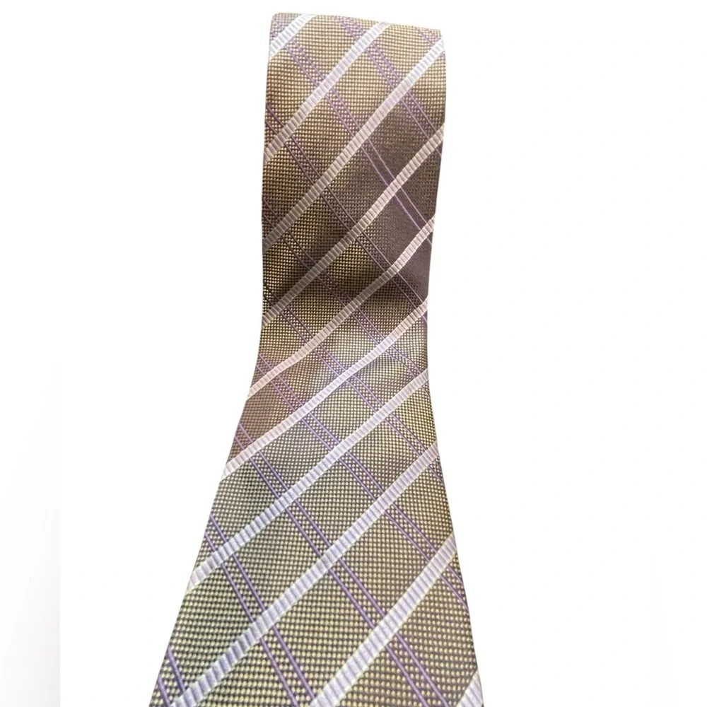 🖤❤️100% SILK Beautiful Valerio Galati Lavender & Golden Tie. STUNNING!!